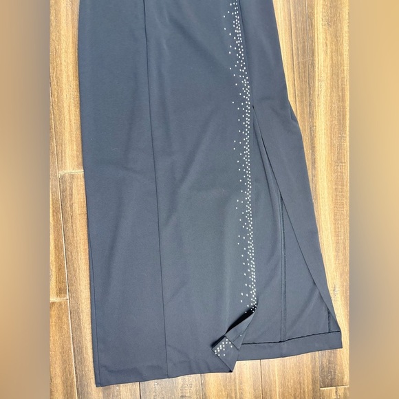 Zum Zum size 1 Juniors Black Floor Length Prom or Evening Dress LBD y2k Fitted - Picture 4 of 12